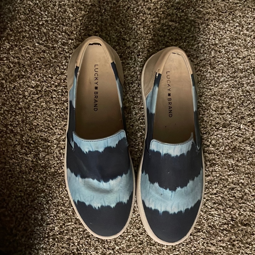 Lucky Brand slip on canvas shoe. Never worn